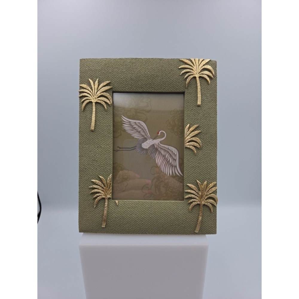 Tropical Palm Tree Photo Frame 4" x 6" Rustic Design Beach Vacation Travel